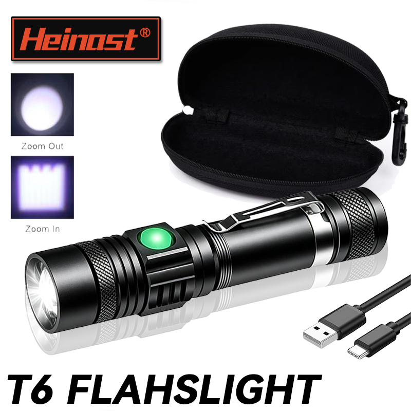 Outdoor Camping Hiking - T6 LED Rechargeable Flashlight,18650 Zoomable Torch,