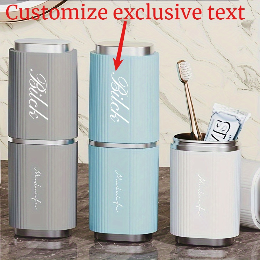 Vacuum Insulated Flask - Personalized Name Portable Toothbrush Storage Box