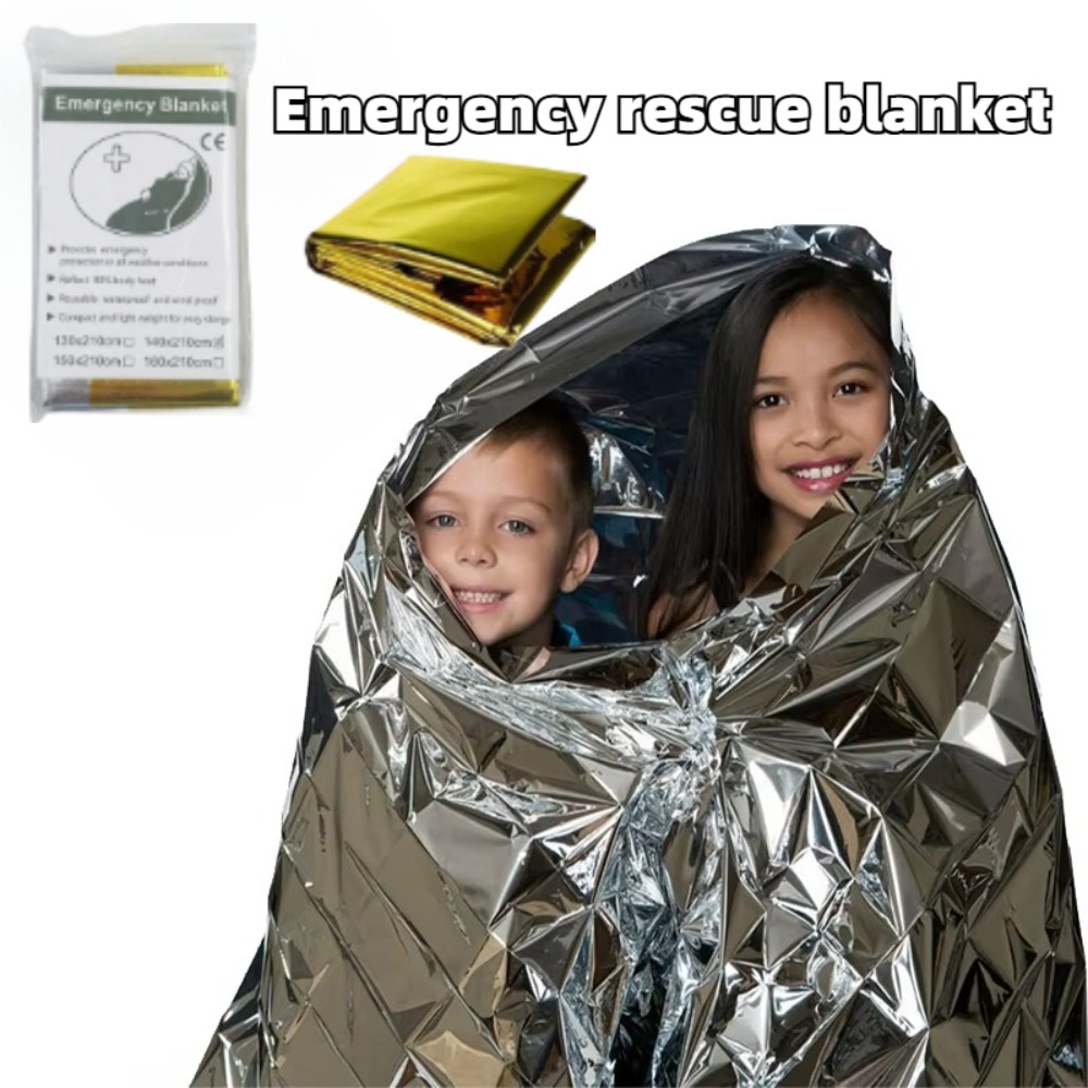 Emergency Mylar Blanket - Emergent Blanket Mylar Thermal Outdoor Survive