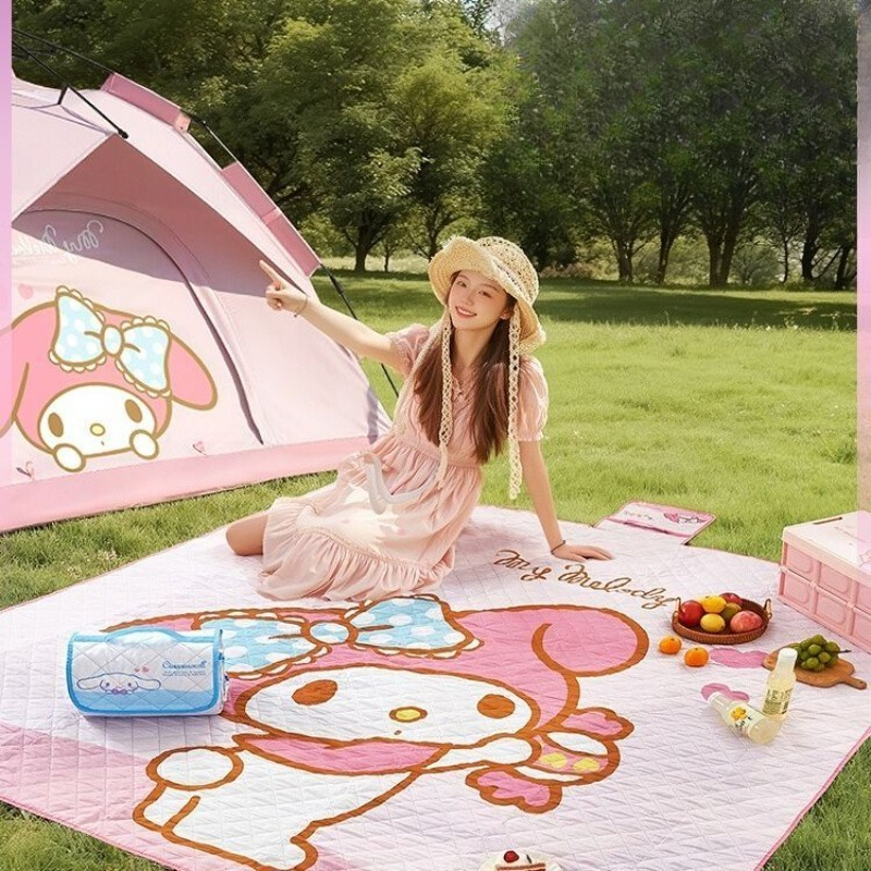 Outdoor Camping Floor Mat - Anime Cartoon Kawaii Melody Cinnamoroll Picnic