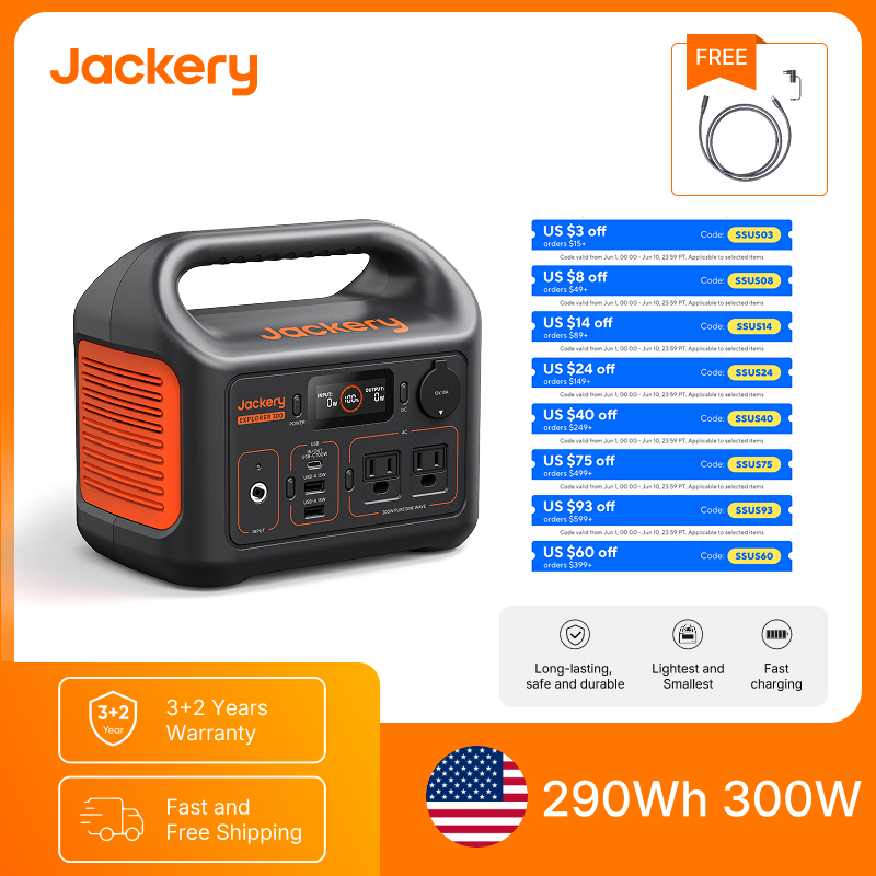 Camping Rope - Jackery Portable Power Station Explorer 300New