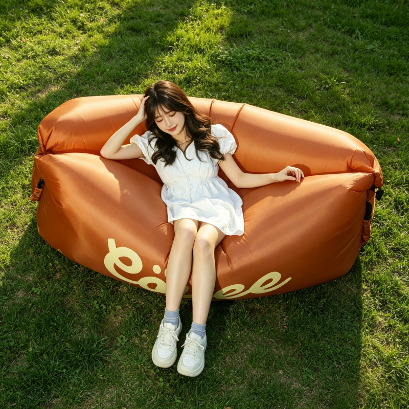 Outdoor Camping Floor Mat - Portable Inflatable Air Sofa Lazy Bed