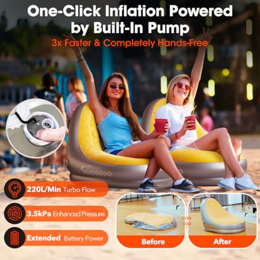 Inflatable Chair with Built-in - Outdoor Camping High Chair recensie en prijs