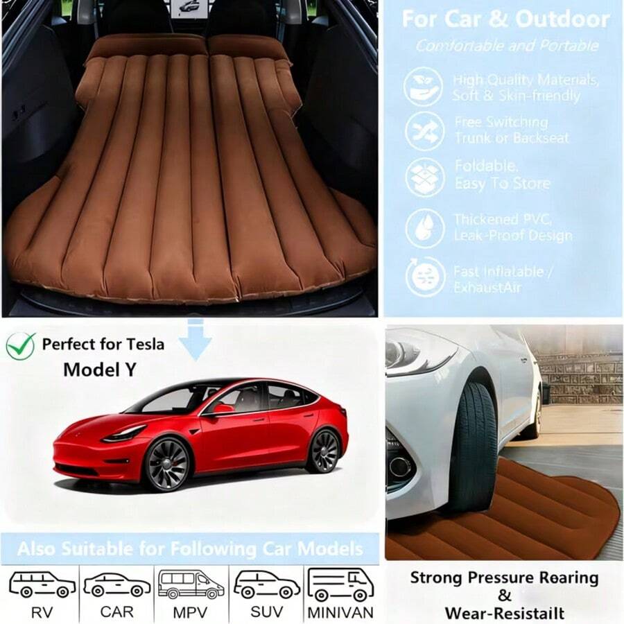 1 Portable Inflatable Car Matt - Outdoor Camping Mattress recensie en prijs