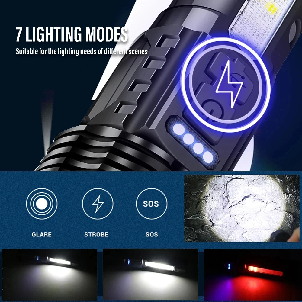 Powerful LED Flashlight Rechar - Outdoor Camping Hiking recensie en prijs