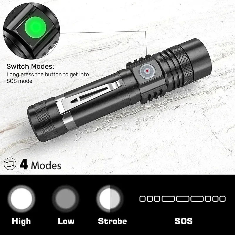 T6 LED Rechargeable Flashlight - Outdoor Camping Hiking recensie en prijs