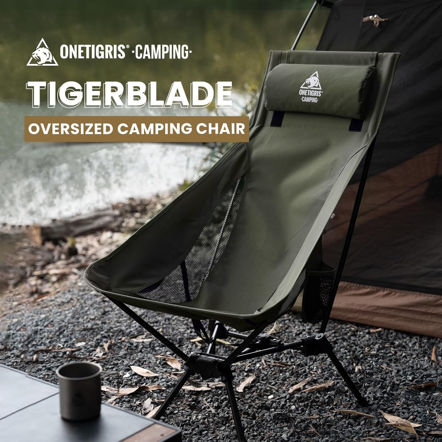 High Back Camping Chair with P - Outdoor Camping High Chair recensie en prijs