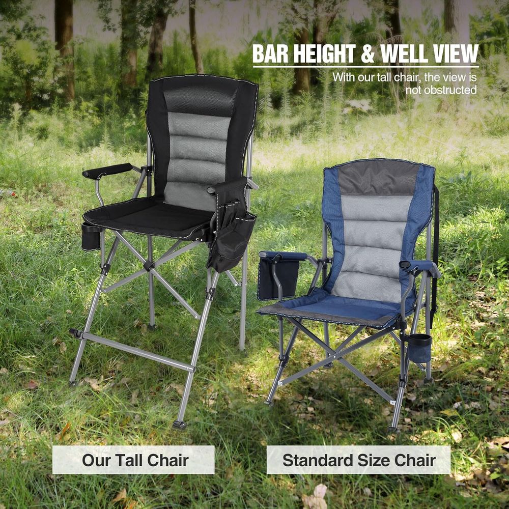 Portable High-Back Bar Height  - Outdoor Camping High Chair recensie en prijs