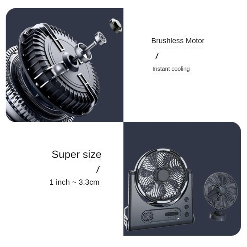 AB68 Camping Fan With LED Ligh - Outdoor Camping Fans recensie en prijs