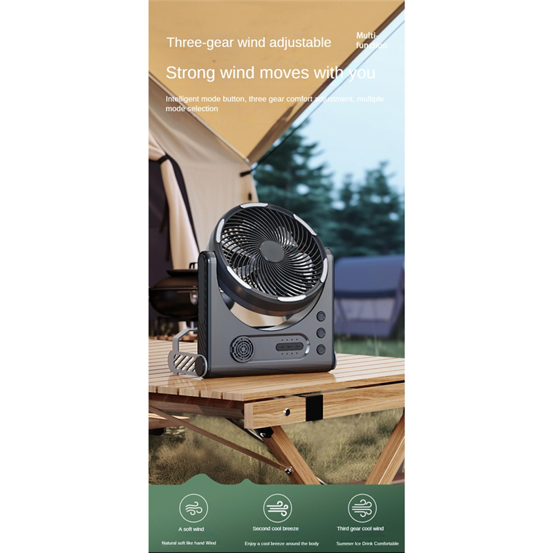AB68 Camping Fan With LED Ligh - Outdoor Camping Fans recensie en prijs