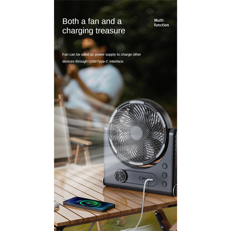 AB68 Camping Fan With LED Ligh - Outdoor Camping Fans recensie en prijs