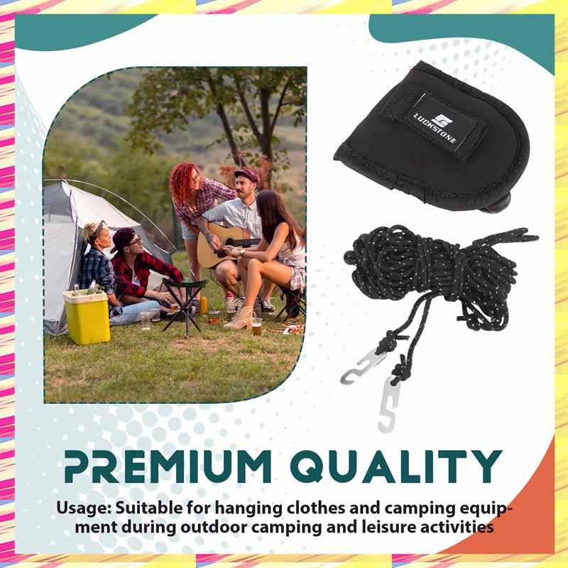 ABJJ Portable Clothesline Wind - Camping Rope recensie en prijs