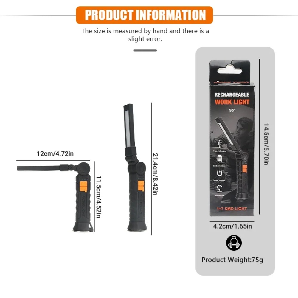 Portable COB LED Flashlight US - Battery Outdoor Camping recensie en prijs
