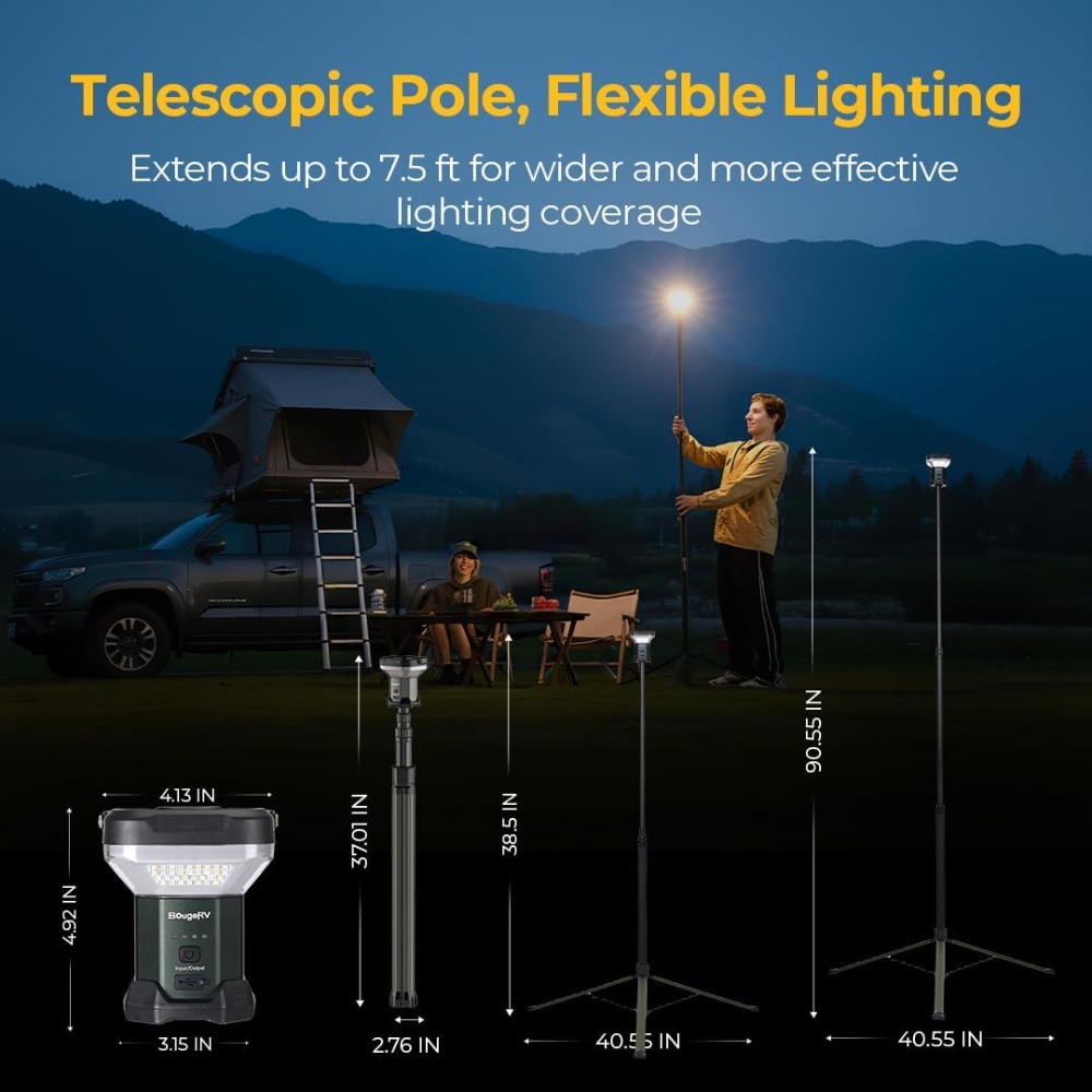 3200 Lumen Telescoping Camping - Outdoor Camping Hiking recensie en prijs