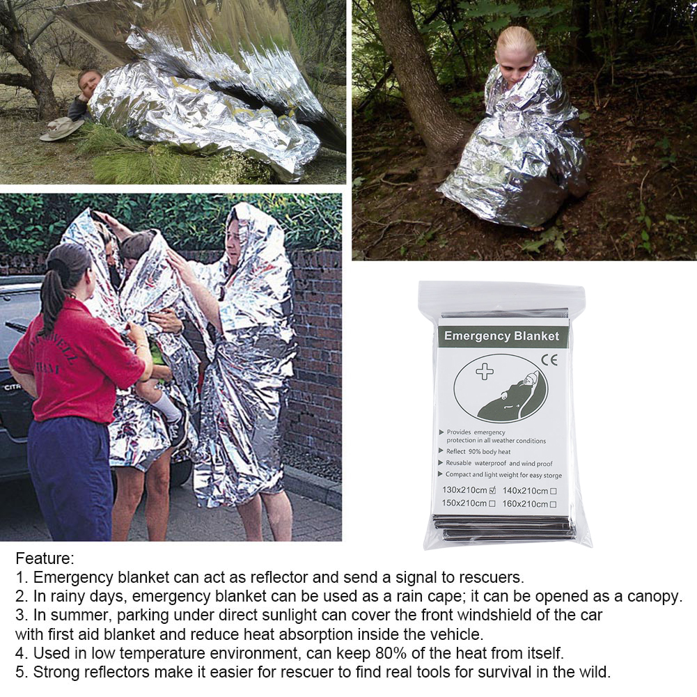 1-10PCS Emergency Thermal Blan - Emergency Mylar Blanket recensie en prijs