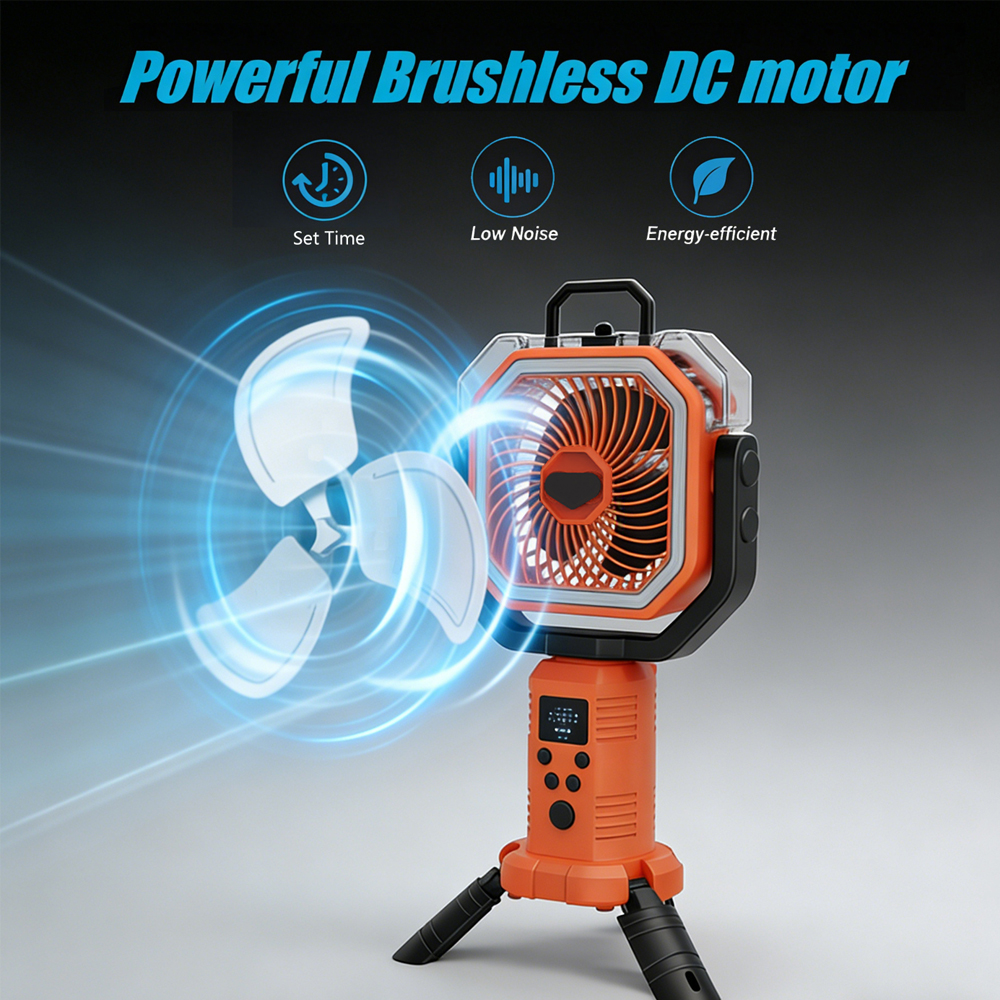 30000mAh Cooling Floor Fan wit - Outdoor Camping Fans recensie en prijs