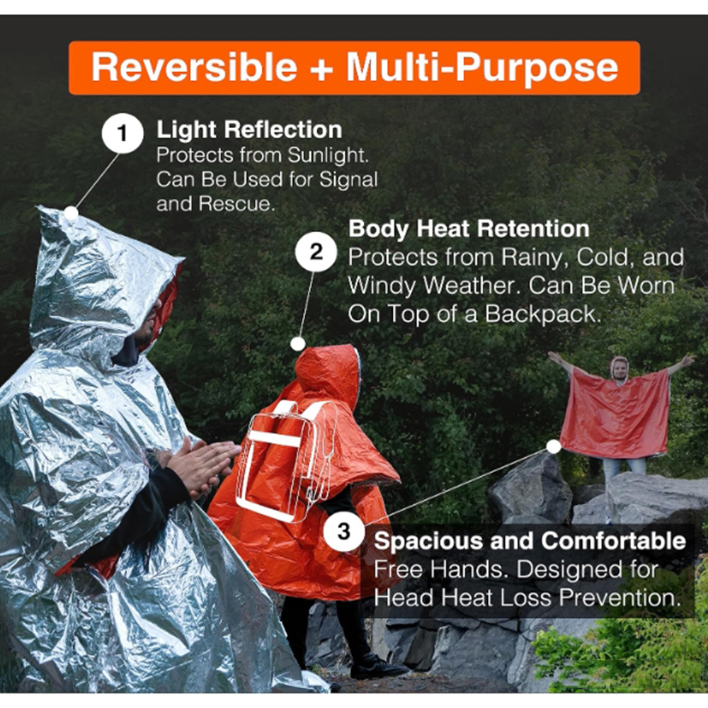 Portable Outdoor Emergency Rai - Emergency Mylar Blanket recensie en prijs
