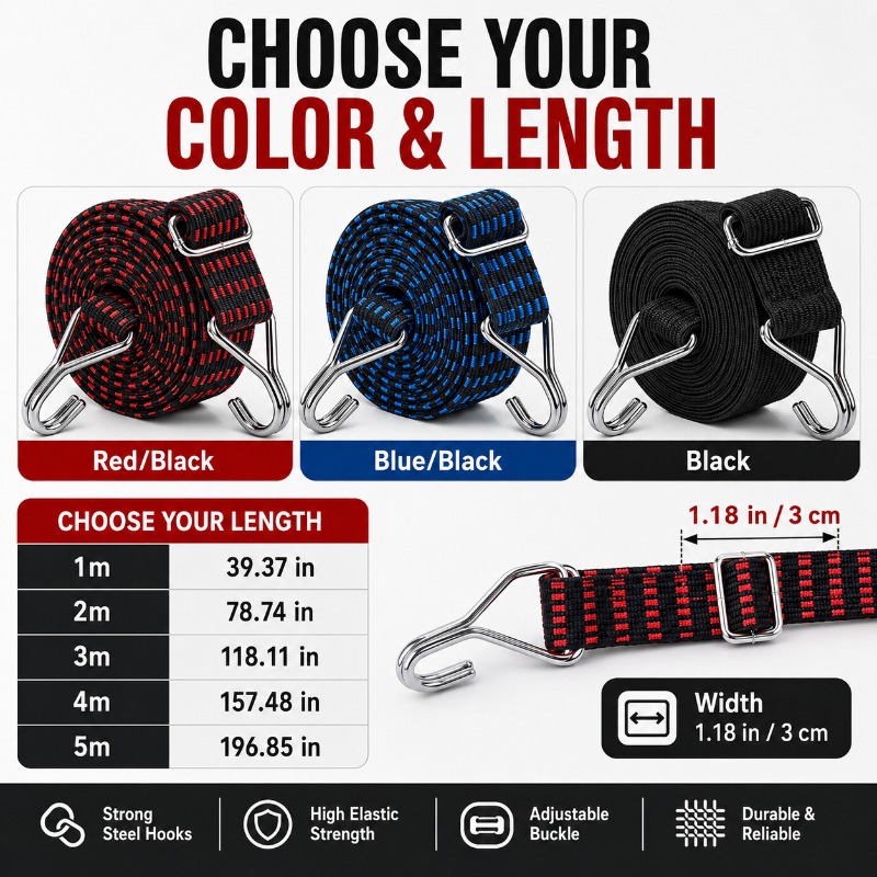 3cm Wide Elastic Cargo Strap 1 - Camping Rope recensie en prijs