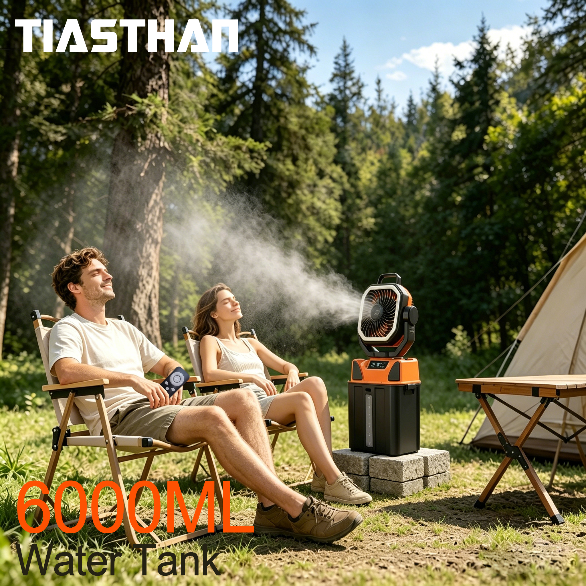 30000mAh Spray Camping Fan wit - Outdoor Camping Fans recensie en prijs