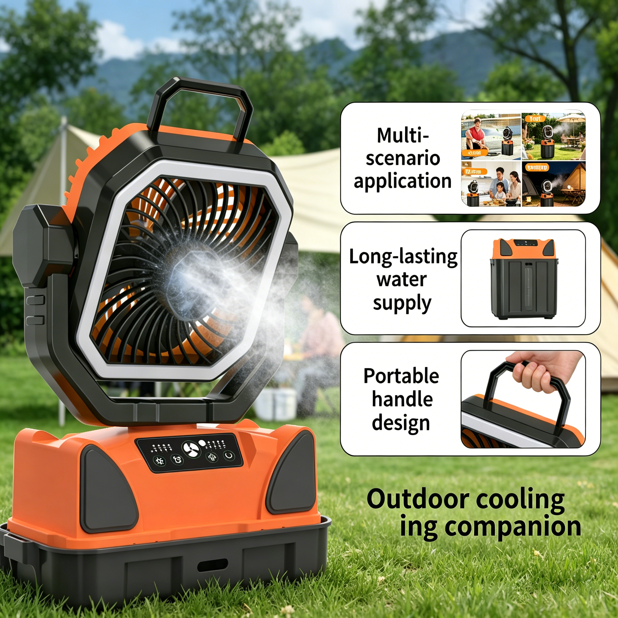30000mAh Spray Camping Fan wit - Outdoor Camping Fans recensie en prijs