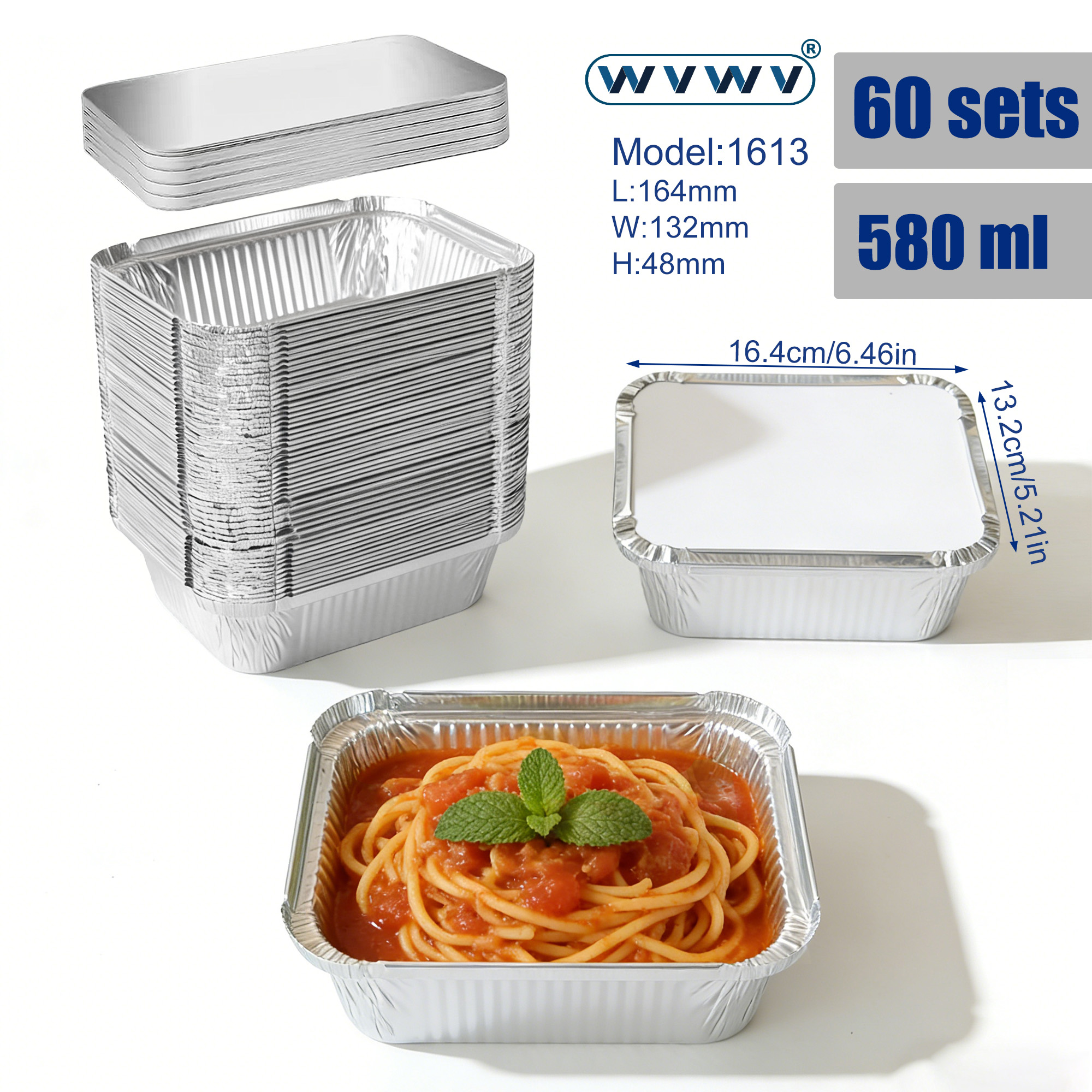 60Pcs 560ml Disposable Aluminu - Outdoor Camping Meals recensie en prijs
