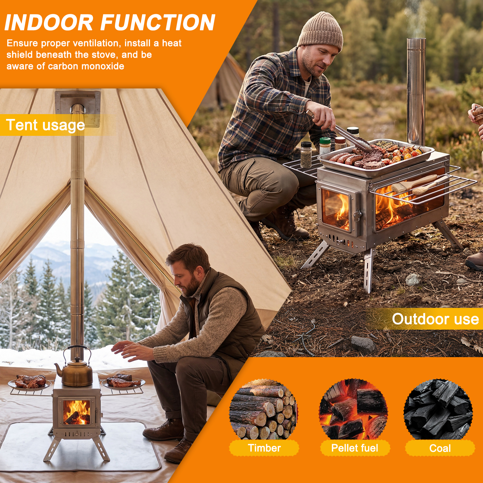 Outdoor Heating Stove with Chi - Outdoor Camping Heater For Tent recensie en prijs