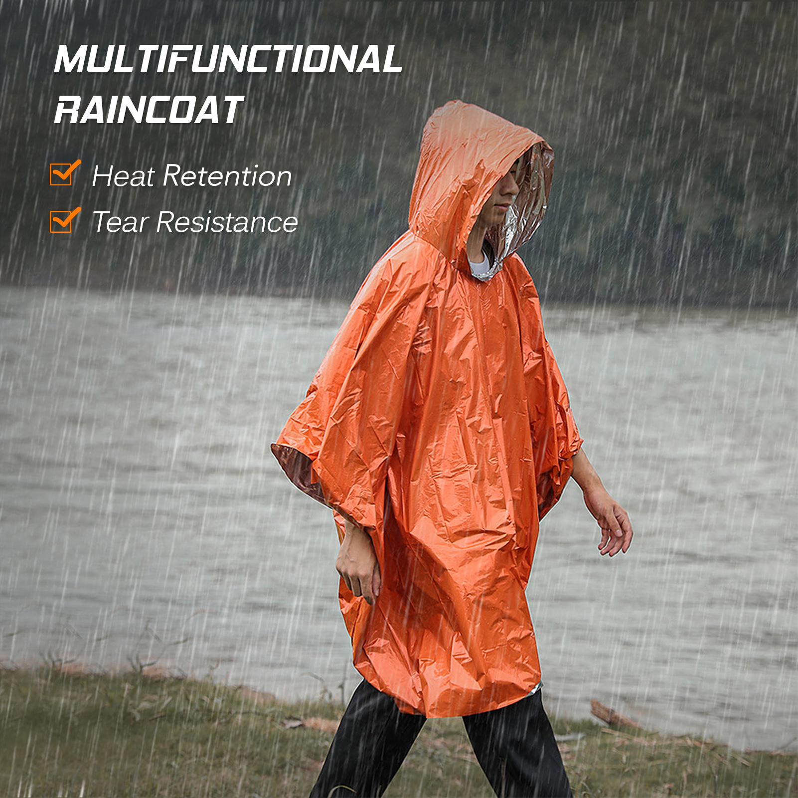 Emergency Rain Poncho Thermal  - Emergency Mylar Blanket recensie en prijs