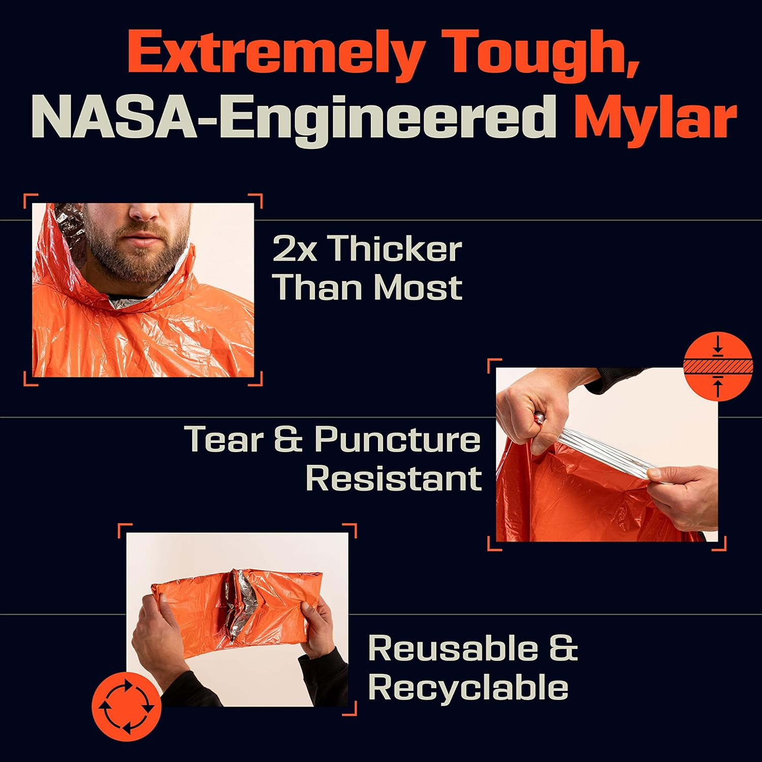 Emergency Rain Poncho Thermal  - Emergency Mylar Blanket recensie en prijs
