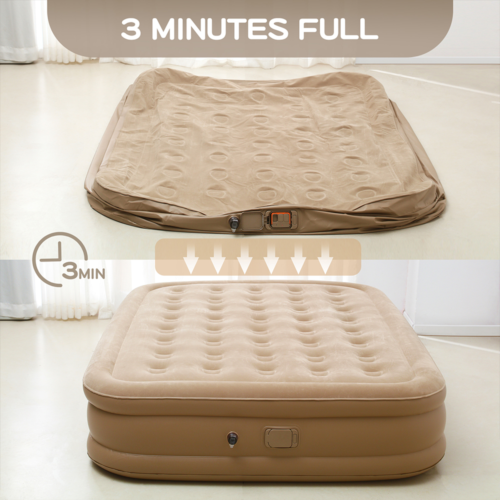 Queen Air Mattress with Built  - Outdoor Camping Mattress recensie en prijs