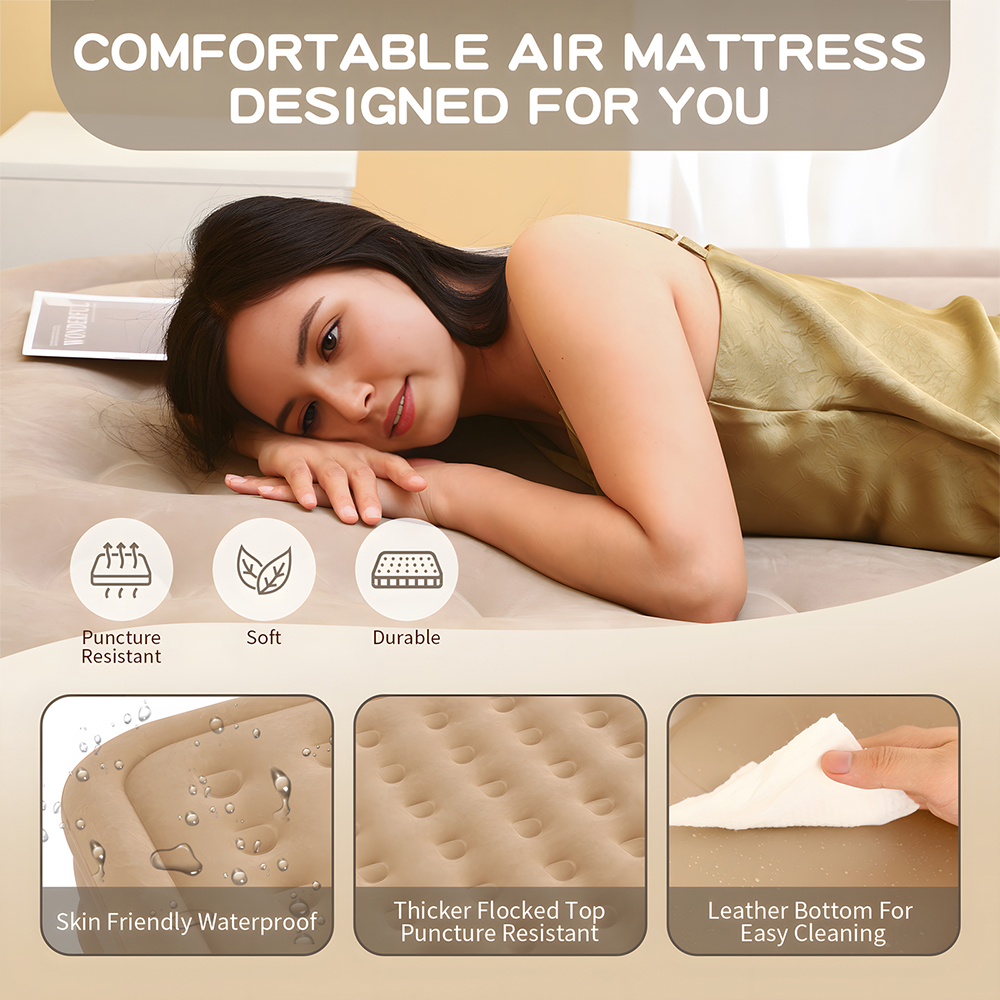 Queen Air Mattress with Built  - Outdoor Camping Mattress recensie en prijs