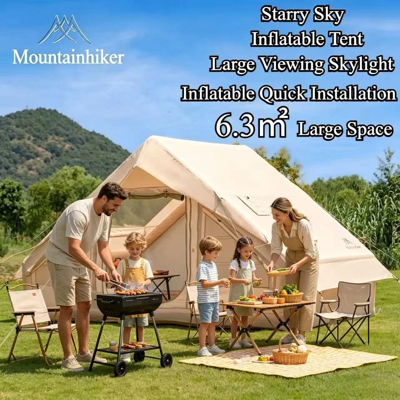 MOUNTAINHIKER Extra Large Infl - Outdoor Camping Inflatable Tent recensie en prijs