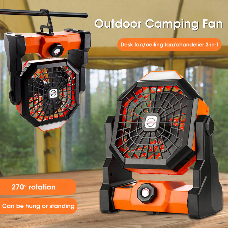 10000mAh Camping Fan with LED  - Outdoor Camping Fans recensie en prijs