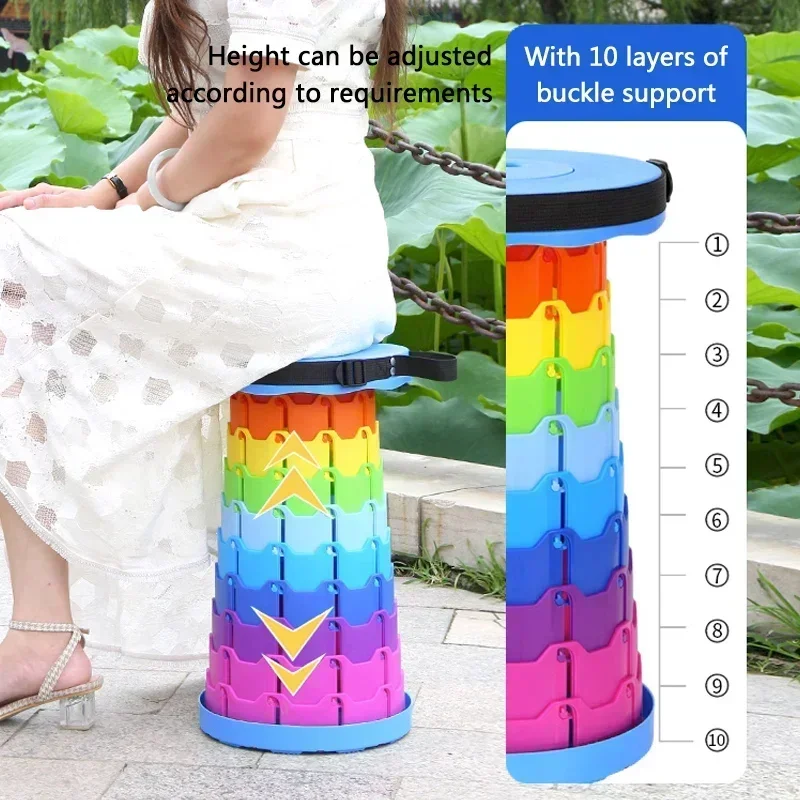 Thickened Rainbow Retractable  - Outdoor Camping High Chair recensie en prijs