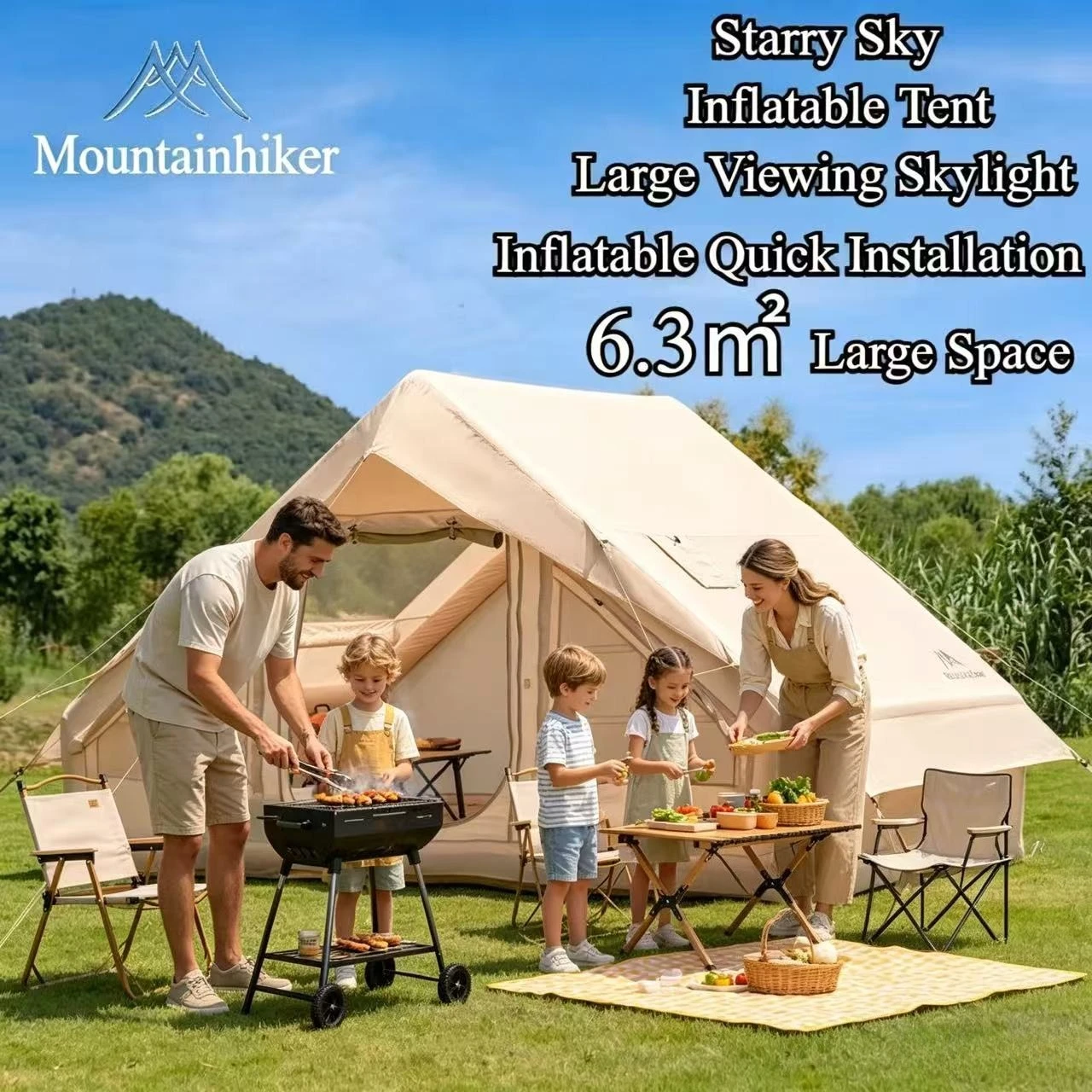 MOUNTAINHIKER 6.3㎡ Extra Large - Outdoor Camping Inflatable Tent recensie en prijs