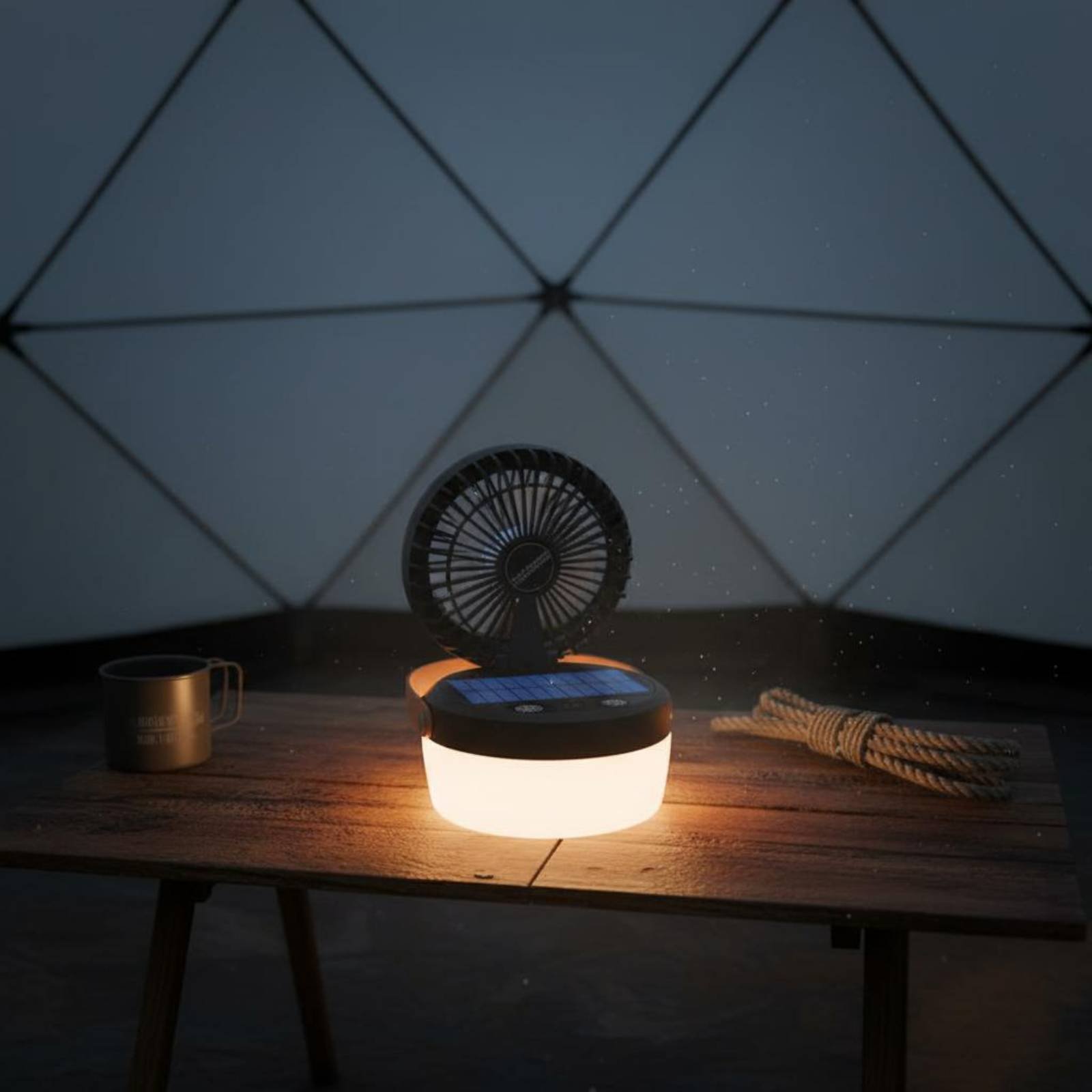 Solar Camping Fan Lantern Fold - Outdoor Camping Fans recensie en prijs