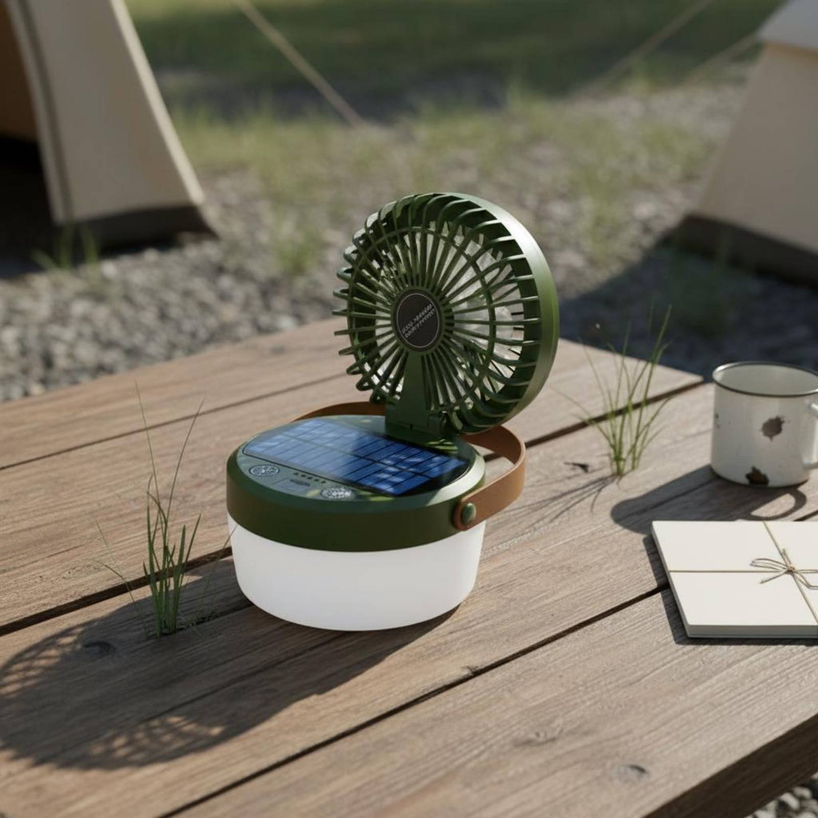 Solar Camping Fan Lantern Fold - Outdoor Camping Fans recensie en prijs