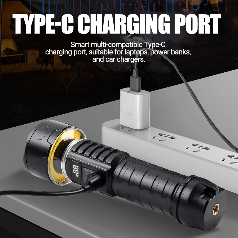 COB LED Flashlight Rechargeabl - Outdoor Camping Hiking recensie en prijs