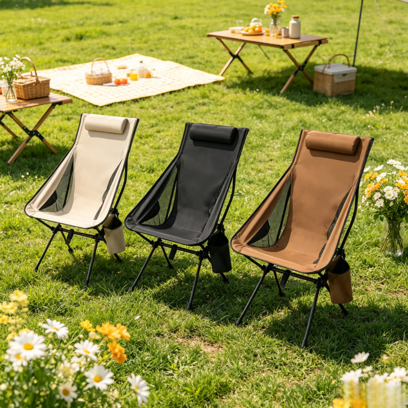 3 Colors Foldable High Back Ca - Outdoor Camping High Chair recensie en prijs
