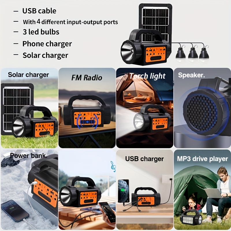 Solar Rechargeable Camping Lig - Battery Outdoor Camping recensie en prijs