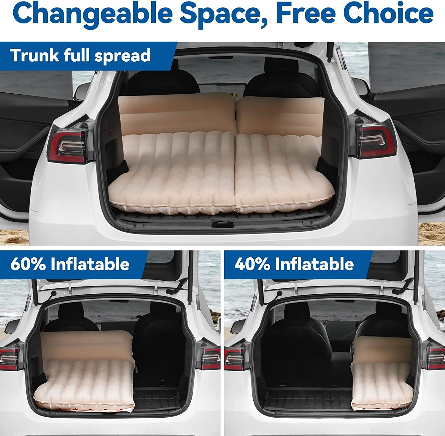 Car Inflatable Bed For Tesla M - Outdoor Camping Mattress recensie en prijs