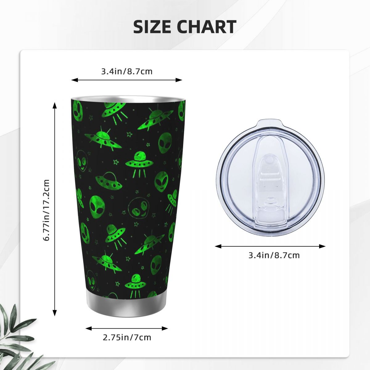 Aliens And UFOs Pattern Stainl - Vacuum Insulated Flask recensie en prijs
