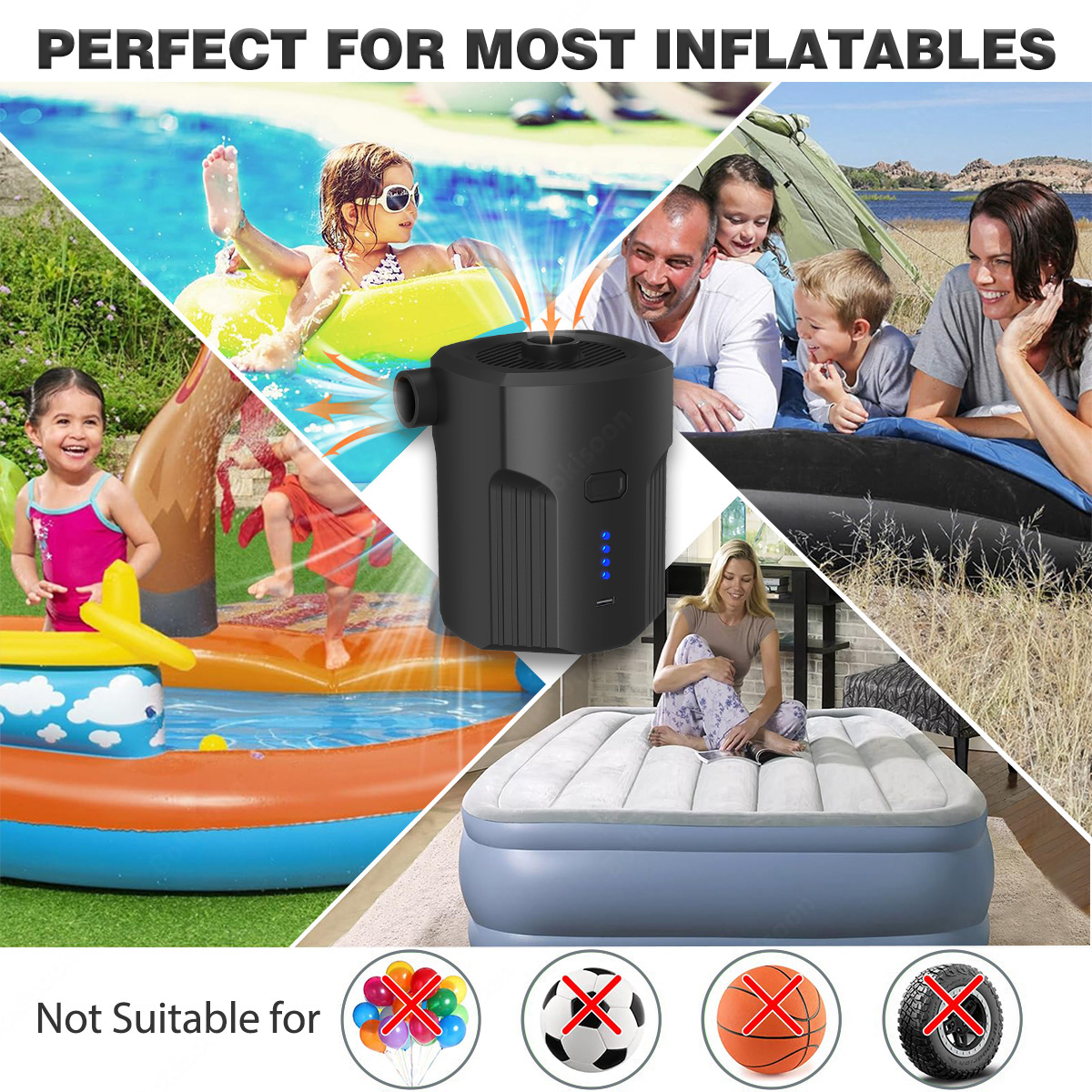 Portable Electric Air Pump for - Outdoor Inflatable Camping Tent With Air Pump recensie en prijs