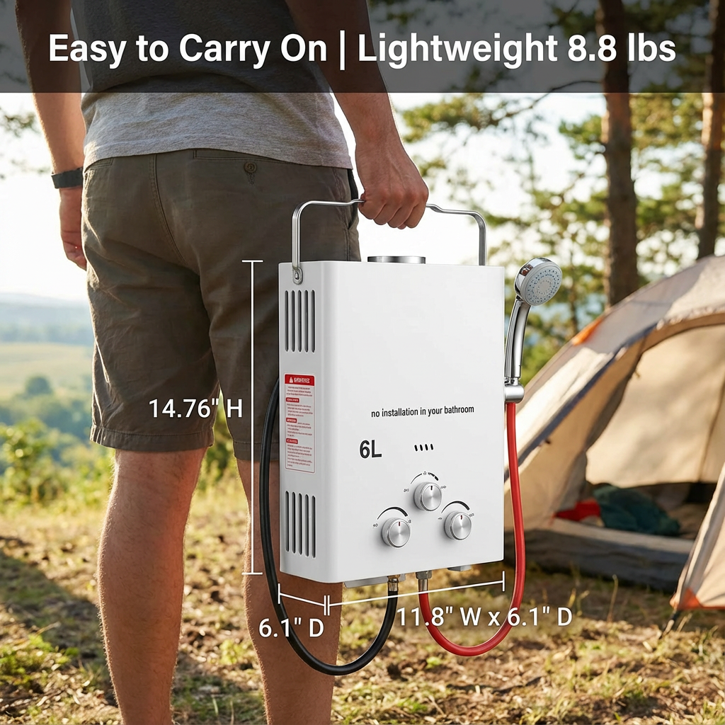 New Portable Gas Water Heater  - Outdoor Camping Hot Water Heater recensie en prijs