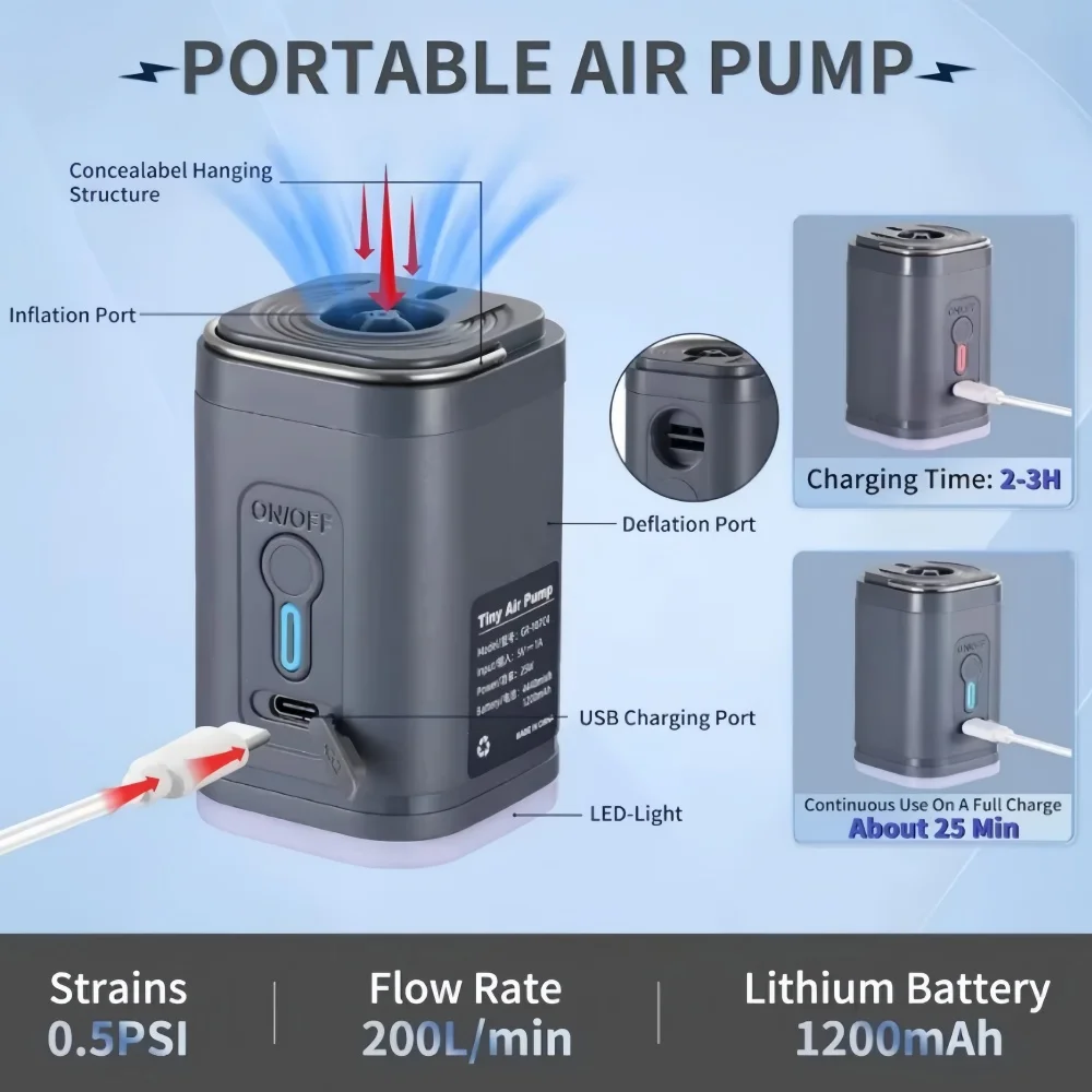 Portable Air Pump Camping Matt - Outdoor Inflatable Camping Tent With Air Pump recensie en prijs