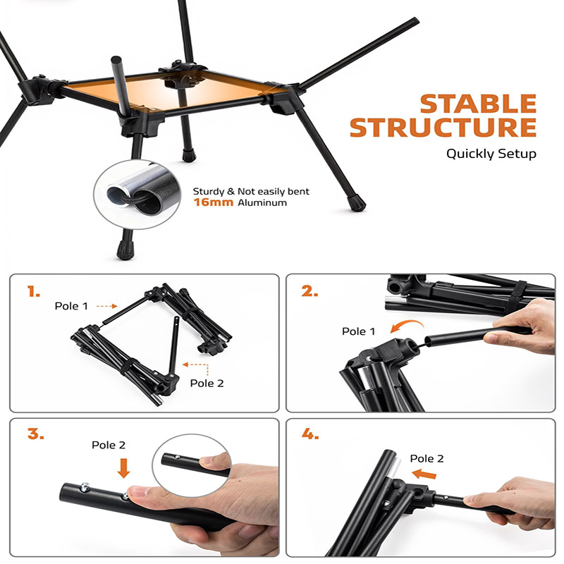 High Back Portable Compact Cam - Outdoor Camping High Chair recensie en prijs