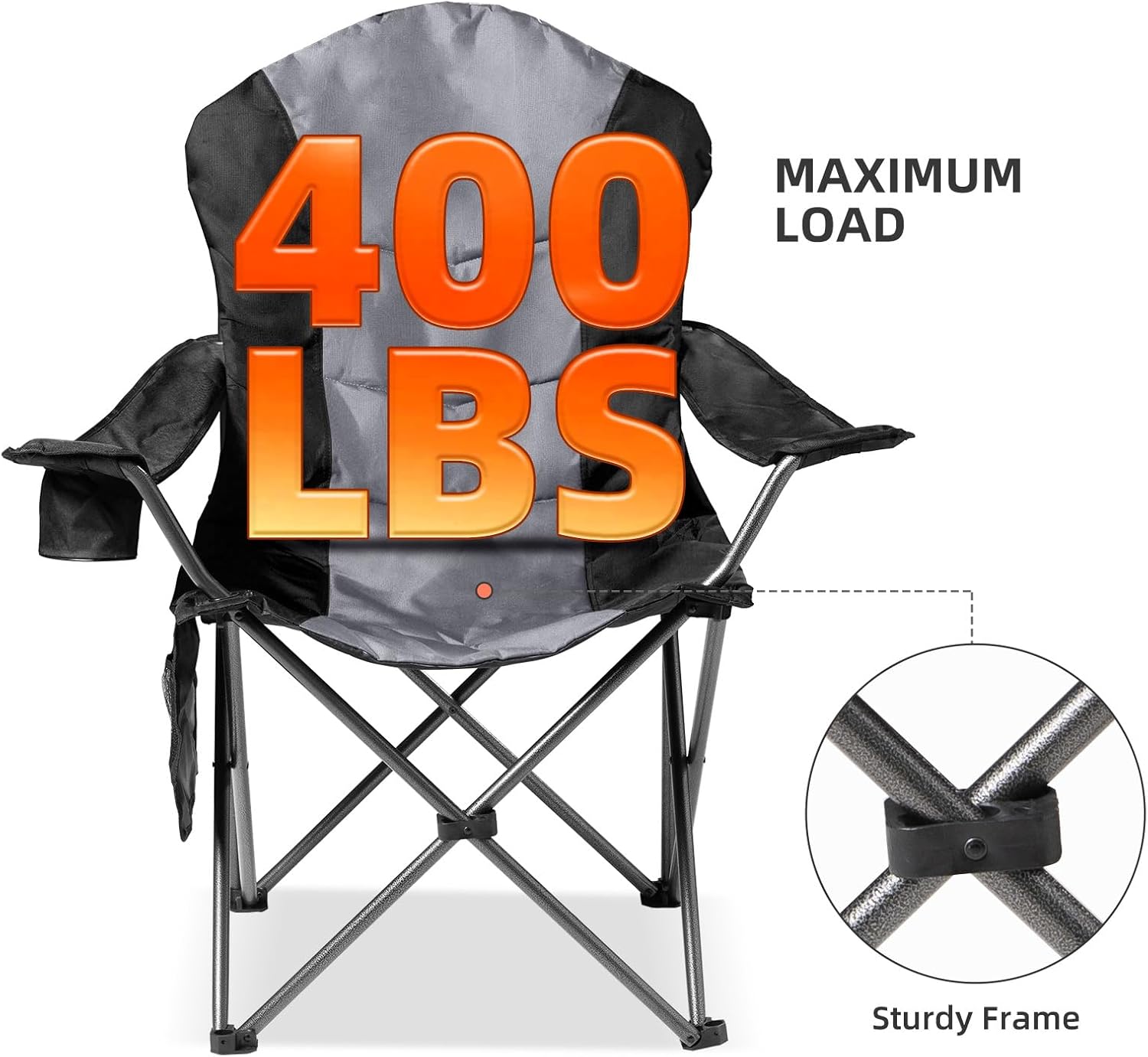 2 Pack Folding Camping Chairs  - Outdoor Camping High Chair recensie en prijs